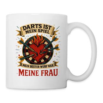 Darts Dear Wife, My Best Throw Heart Saying - Mug - white - Right