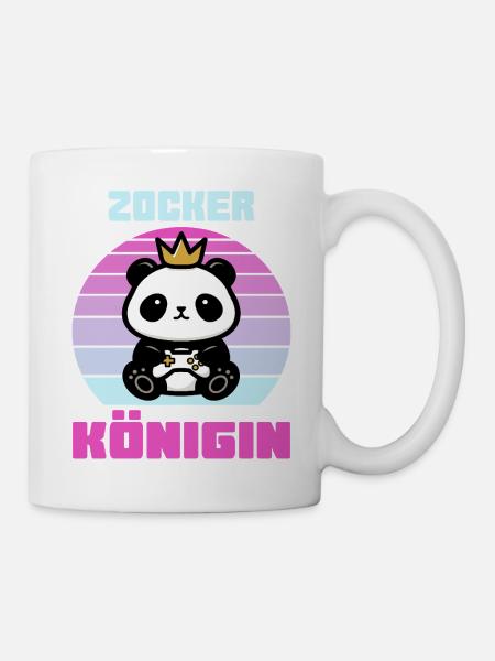 Zocker Königin gamerin - Tasse - Weiß