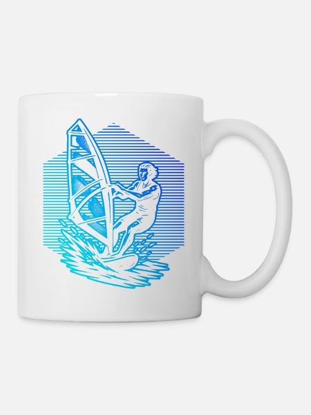 Kurz und klar Windsurfing - Tasse - Weiß