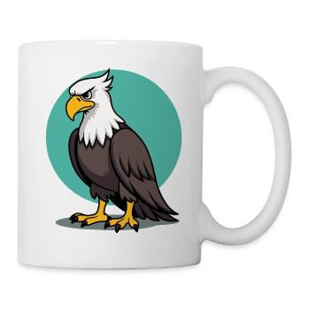 Stolzer Adler Majestätischer Greifvogel - Tasse - Weiß - Rechts