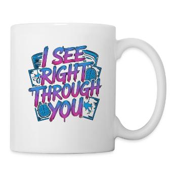 Technicien IRM : Je vois une image de résonance magnétique à droite - Mug blanc - blanc - Droite