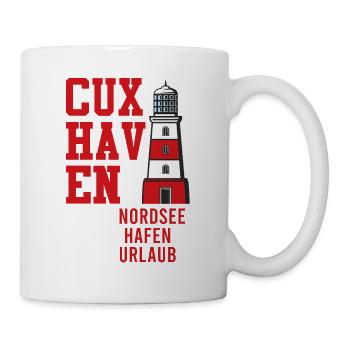 CUXHAVEN MEINE NORDSEE MEIN HAFEN MEIN URLAUB - Tasse - Weiß - Rechts