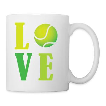 Ich liebe Tennis - Tasse - Weiß - Rechts