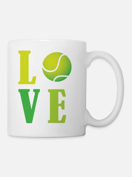 Ich liebe Tennis - Tasse - Weiß
