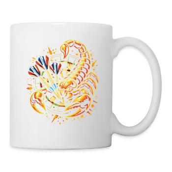 Darts | Sting with every Fling - Skorpion - Tasse - Weiß - Rechts