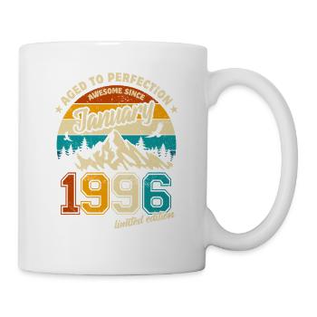 Limited Edition January 1996 Geburtstag Geschenk - Tasse - Weiß - Rechts