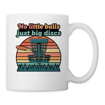 Pas de petites balles, juste de gros disques, drôle de disc golf - Mug blanc - blanc - Droite