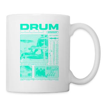 Rock-Schlagzeuger, Trommelspieler, Streetwear - Tasse - Weiß - Rechts