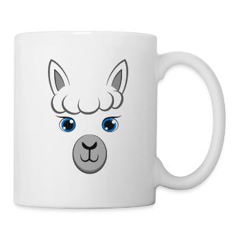Costume DIY de lama au visage d’alpaga - Mug blanc - blanc - Droite