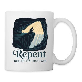Bereue, bevor es zu spät ist. - Tasse - Weiß - Rechts