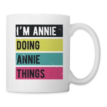 Ich bin Annie und mache Annie Things Retro Colors - Tasse - Weiß - Rechts