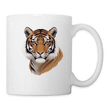 Tiger Head Illustration Wild Pattern - Mug - white - Right