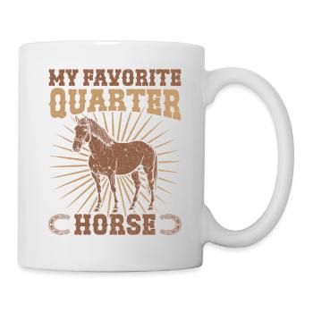 Hobby Horse Rider QUarter Horse English Riding - Tasse - Weiß - Rechts