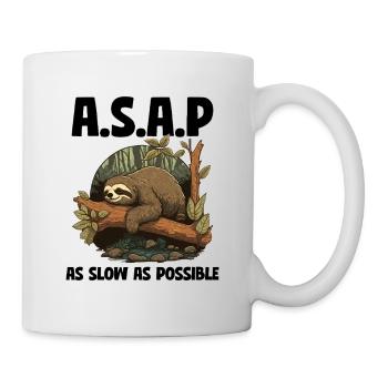 Paresseux au plus vite et aussi lentement que possible - Mug blanc - blanc - Droite