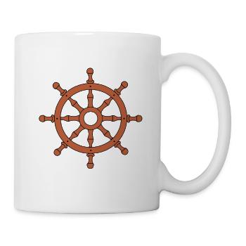 Captain's Steering Wheel Emblem - Mug - white - Right
