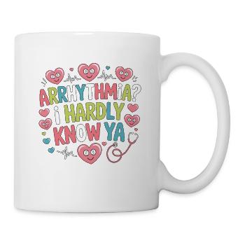 Cardiac Tech Arrhythmia I Hardly Know Echo Tech - Tasse - Weiß - Rechts