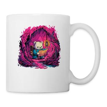 Panda in Pink Cave Light - Mug - white - Right