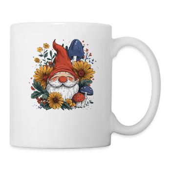 Nordic garden gnome in the blossom forest - Mug - white - Right
