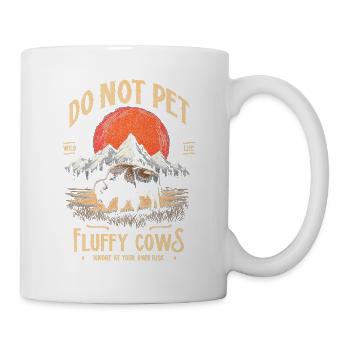 Les bisons vintage ne caressent pas les vaches duveteuses Bizons drôles - Mug blanc - blanc - Droite