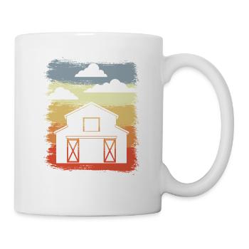 Grange Rétro - Mug blanc - blanc - Droite