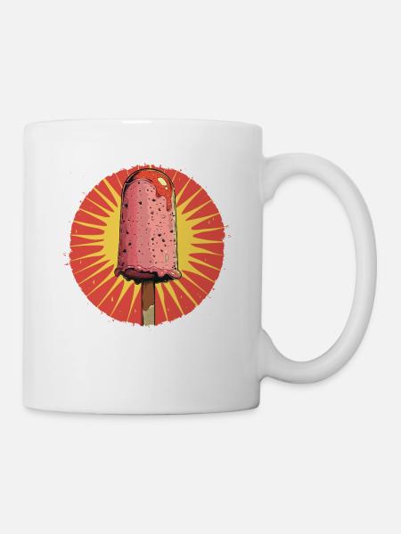 Eiscreme Grafik - Tasse - Weiß