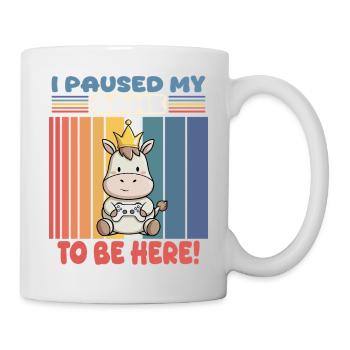 i paused my game to be here - zocken - Mug - white - Right
