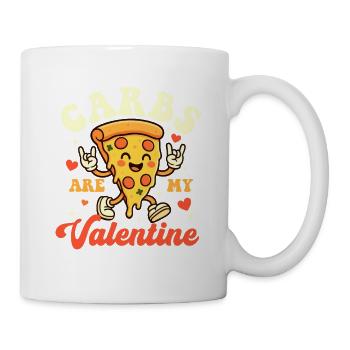 Kohlenhydrate sind meine Valentinstags-lustige Pizza-Essensliebe - Tasse - Weiß - Rechts
