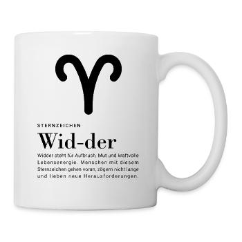 Sternzeichen Widder - Tasse - Weiß - Rechts