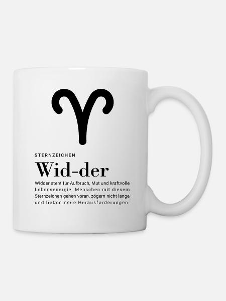 Sternzeichen Widder - Tasse - Weiß