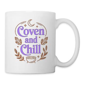 Witchcraft Coven And Chill Tarot Reading Wicca - Mug - white - Right