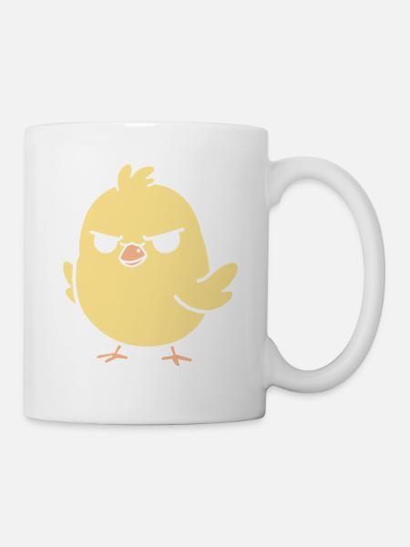 Gelbes, zähes Küken - Tasse - Weiß