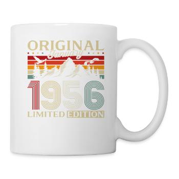70e anniversaire Original janvier Né en 1956 - Mug blanc - blanc - Droite