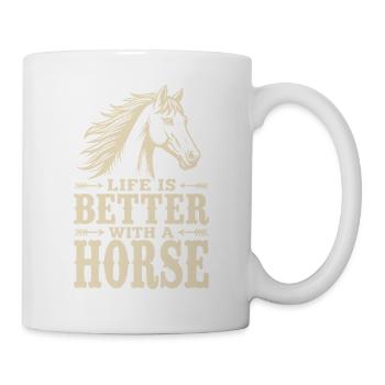 Life is Better with a Horse Reiter Statement - Mug - white - Right