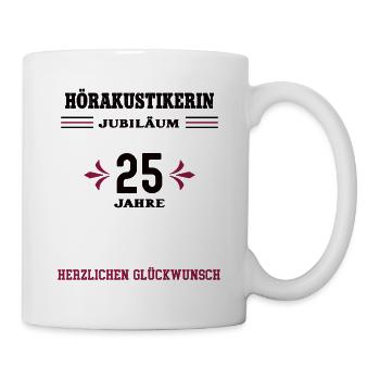 Hearing aid acoustician 25th anniversary 25th acoustician - Mug - white - Right