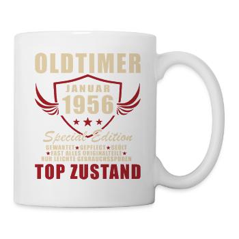 70e anniversaire Original janvier Né en 1956 - Mug blanc - blanc - Droite