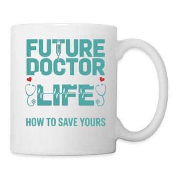 Future déclaration de sauveteur médecin - Mug blanc - blanc - Droite