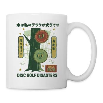 Disc-Golf-Katastrophen seit 1976 Lustiger Disc-Golfer - Tasse - Weiß - Rechts