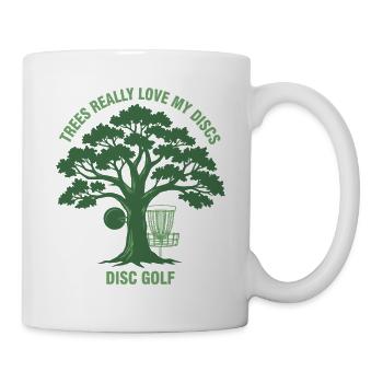 Bäume lieben meine Discs wirklich Disc Golf lustige Disc - Tasse - Weiß - Rechts
