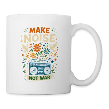 Faites du bruit, pas la guerre, paix musik - Mug blanc - blanc - Droite
