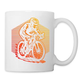 Clear road bike motif for every day - Mug - white - Right