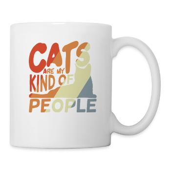 Les chats sont mon genre de personnes - Mug blanc - blanc - Droite