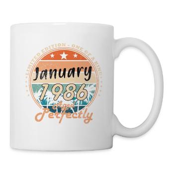 Cadeau d’anniversaire rétro vintage de janvier 1986 - Mug blanc - blanc - Droite