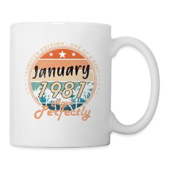 45th Birthday Original January 1981 - Mug - white - Right