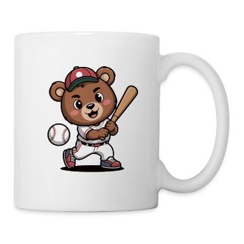 Bären-Batter Baseballheld - Tasse - Weiß - Rechts