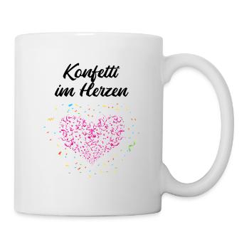 Confetti in the Heart – Carnival Carnival Heart - Mug blanc - blanc - Droite