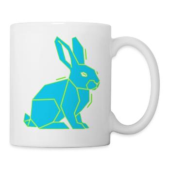 Geometric Bunny Low Poly Modern - Mug - white - Right