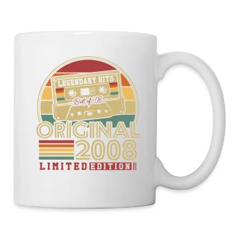 Original 2008 Vintage Vintage Anniversaire Rétro - Mug blanc - blanc - Droite