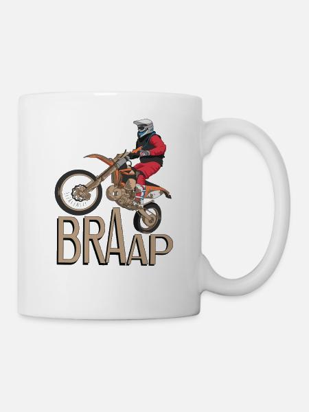 Dirt Biking Braap - Tasse - Weiß
