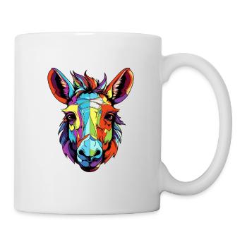 Esel Tier Kopf - Tasse - Weiß - Rechts