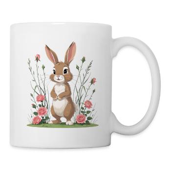 Rabbit in the Rose Garden - Mug - white - Right